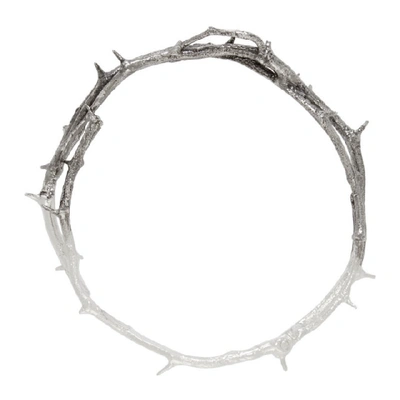 Shop Pearls Before Swine Silver Hinged Thorn Bangle Bracelet