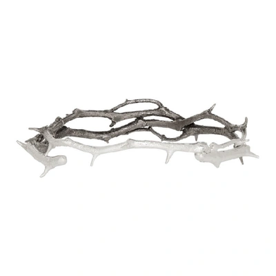 Shop Pearls Before Swine Silver Hinged Thorn Bangle Bracelet