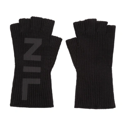 Shop Julius Black Nilos Fingerless Gloves