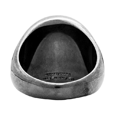 BALENCIAGA 银色 PRECIOUS 徽标戒指