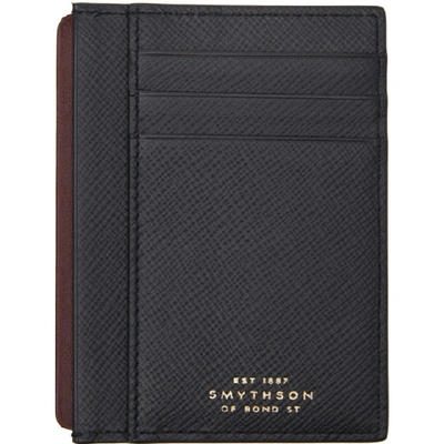 Shop Smythson Navy Panama Note & Card Holder