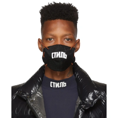 Shop Heron Preston Black Style Pollution Mask In 1001 Blkwht