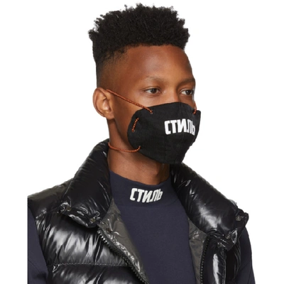 Shop Heron Preston Black Style Pollution Mask In 1001 Blkwht