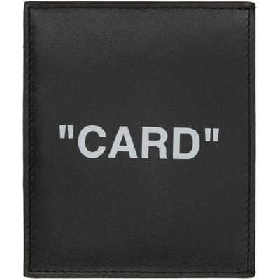 Shop Off-white Black Quote Card Holder In 1001 Blkwht