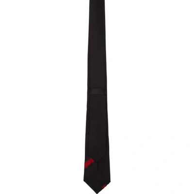 Shop Givenchy Black And Red Logo Band Tie In 009-blkred