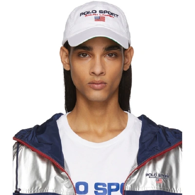 Shop Polo Ralph Lauren White Sport Cap