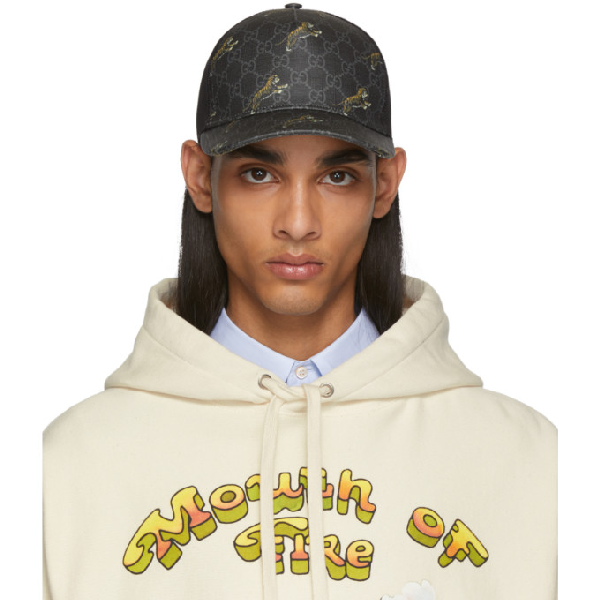 gucci tiger hat black