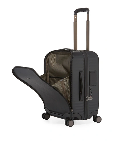 Shop Ermenegildo Zegna Stuoia Cabin Trolley Luggage In Black