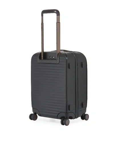 Shop Ermenegildo Zegna Stuoia Cabin Trolley Luggage In Black