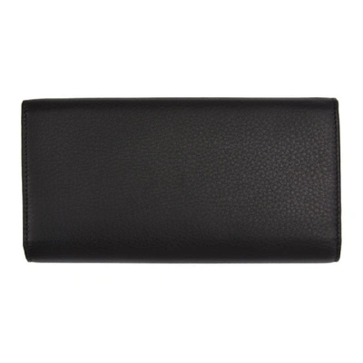 Shop Balenciaga Black Everyday Continental Wallet In 1060 Blk/lw