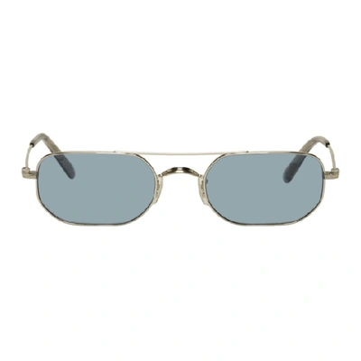 Shop Oliver Peoples Blue Indio Sunglasses In Cobalto