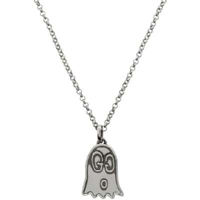 Shop Gucci Silver  Ghost Necklace In 0701 Silr