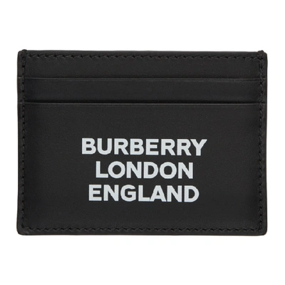 Shop Burberry Black Logo Sandon Card Holder
