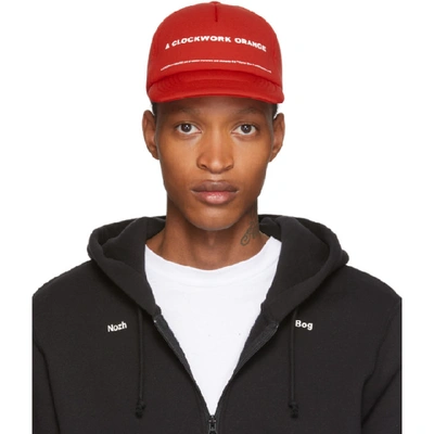 Shop Undercover Red A Clockwork Orange Print Cap