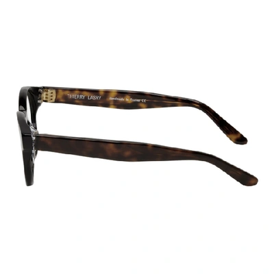 Shop Thierry Lasry Black Shifty 101 Glasses