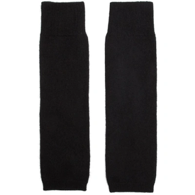 Shop Frenckenberger Black Cashmere Gloves