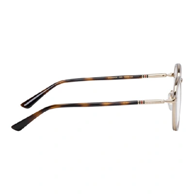 Shop Gucci Gold And Tortoiseshell Round Glasses In 003 Gold