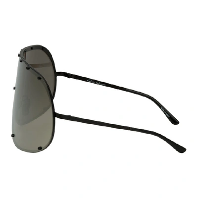 Shop Rick Owens Gold And Black Shield Sunglasses In Gblkg