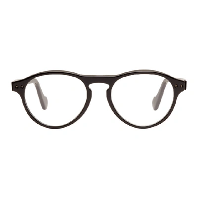 Shop Moncler Black Ml5022 Glasses In 001 Black