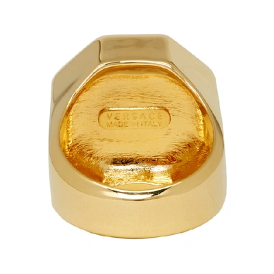 Shop Versace Gold & Silver Medusa Ring