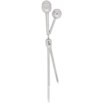 Shop Alan Crocetti Silver 3 Pin Earring