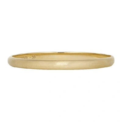 Shop Le Gramme Gold Brushed Le 1 Gramme Wedding Ring In Yellow Gold