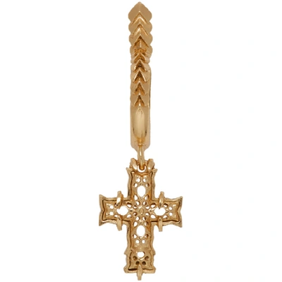 Shop Emanuele Bicocchi Gold Tiny Cross Earring