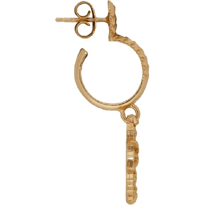 Shop Emanuele Bicocchi Gold Tiny Cross Earring