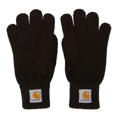 Shop Carhartt Work In Progress Black Watch Gloves In 8900 Blk