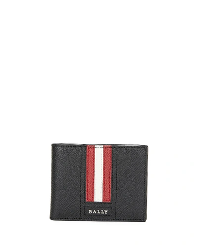 Shop Bally Men's Tevye Trainspotting-stripe Wallet In Black