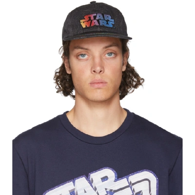 Shop Etro Black Star Wars Edition Baseball Cap In 0001 Blk