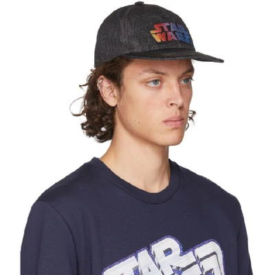 Shop Etro Black Star Wars Edition Baseball Cap In 0001 Blk