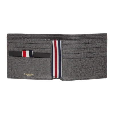 Shop Thom Browne Grey Striped Bifold Wallet In 025 Dkgry