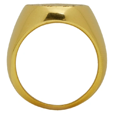 BALENCIAGA 金色 PRECIOUS 徽标戒指