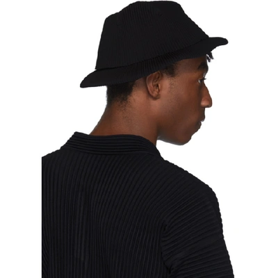 HOMME PLISSE ISSEY MIYAKE 黑色褶裥渔夫帽