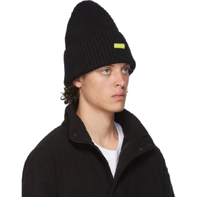 Shop Mcq By Alexander Mcqueen Mcq Alexander Mcqueen Black Badge Beanie In 1000 Drkblk