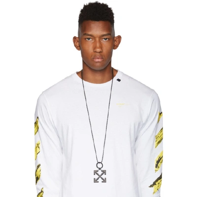 Shop Off-white Black Arrows Scaffolding Necklace In 1010 Blkblk