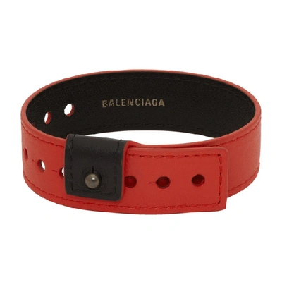 Shop Balenciaga Red Party Bracelet In 6512 Vivred