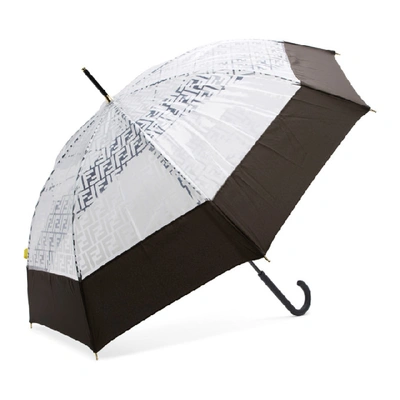 Shop Fendi White And Transparent Forever  Umbrella In F0uh5 Clear