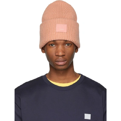 Acne Studios Pink Pansy N Face Beanie In Palepink | ModeSens