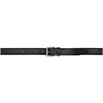 Shop Ami Alexandre Mattiussi Black Classic Thin Belt In 001 Black