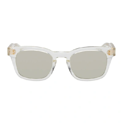 Shop Dita Transparent Mann Sunglasses In Crystalclea