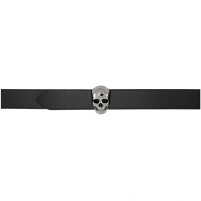 Shop Alexander Mcqueen Reversible Black And Brown New 3d Skull Belt In 1067 Blkbrw