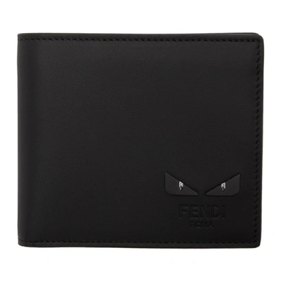 Shop Fendi Black Bag Bugs Bifold Wallet In F0gxn.black