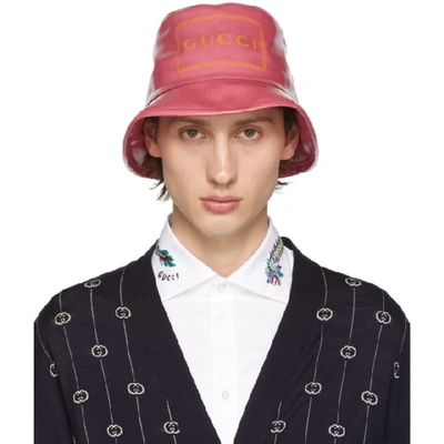 Shop Gucci Pink Montecarlo Crystal Bucket Hat In 5900 Pink