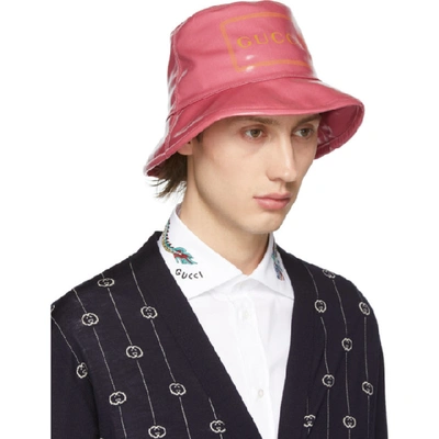 Shop Gucci Pink Montecarlo Crystal Bucket Hat In 5900 Pink