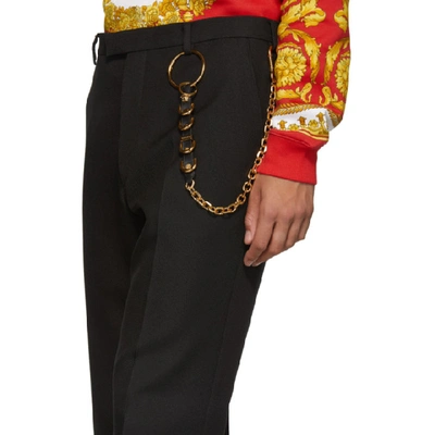 Shop Versace Gold And Black Medusa Pant Keychain In D41oh Neror