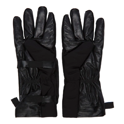 Shop Off-white Black And White Pouch Gloves In 1001 Blkwht