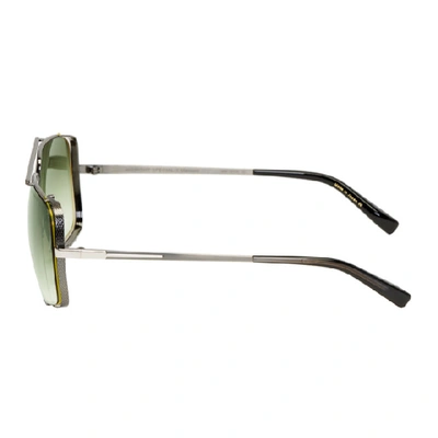 Shop Dita Gunmetal Midnight Special Sunglasses In Antiquesilv