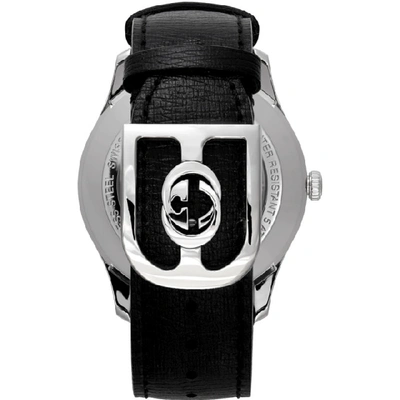 Shop Gucci Silver & Black G-timeless Automatic Bees Watch In Silver/blac